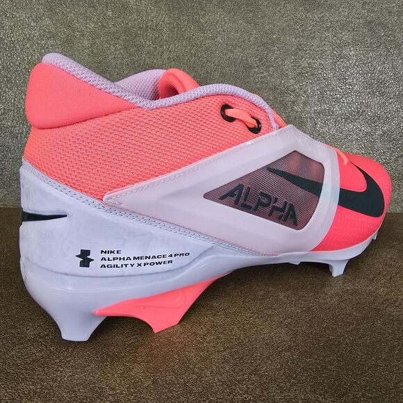 Nike Alpha Menace 4 Pro Football Cleats Pink/black Men’s Size 11 New No Box main image 4